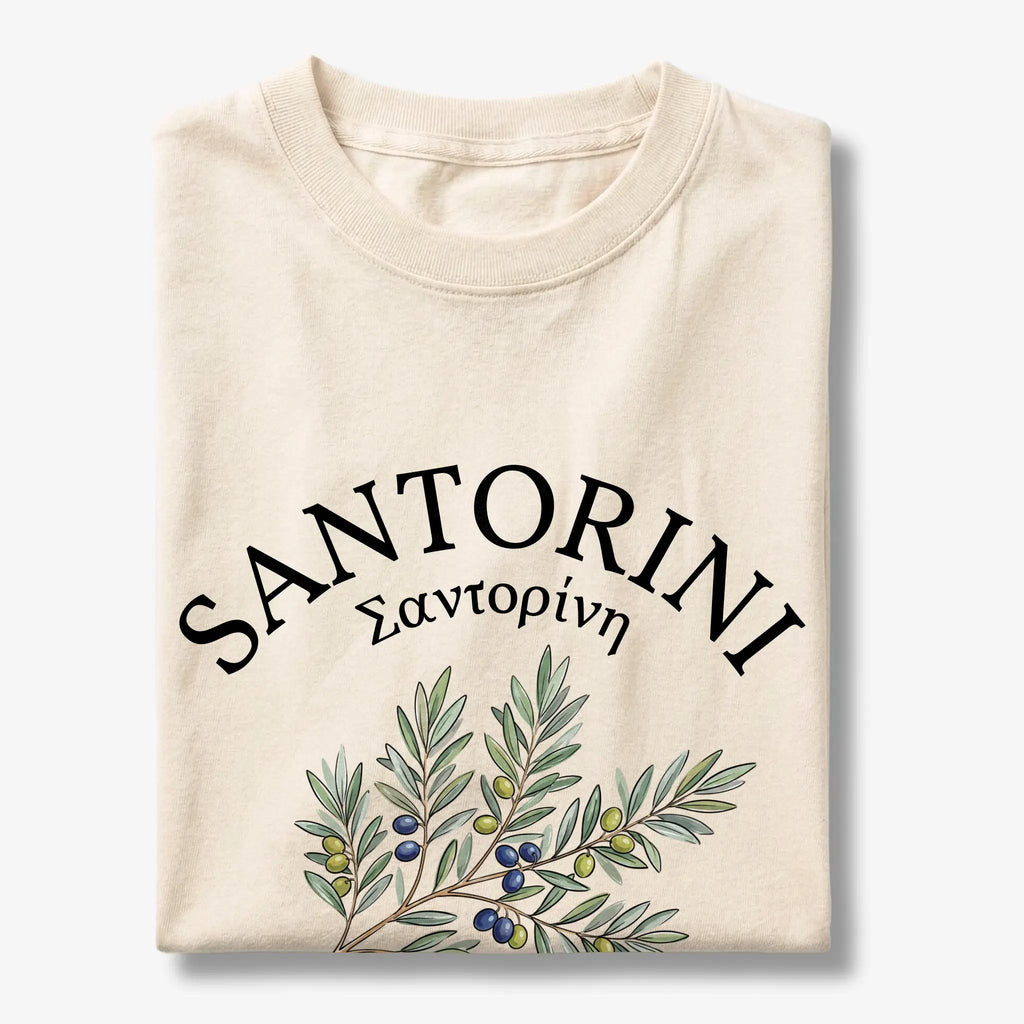 Santorini Olive Branch T-Shirt