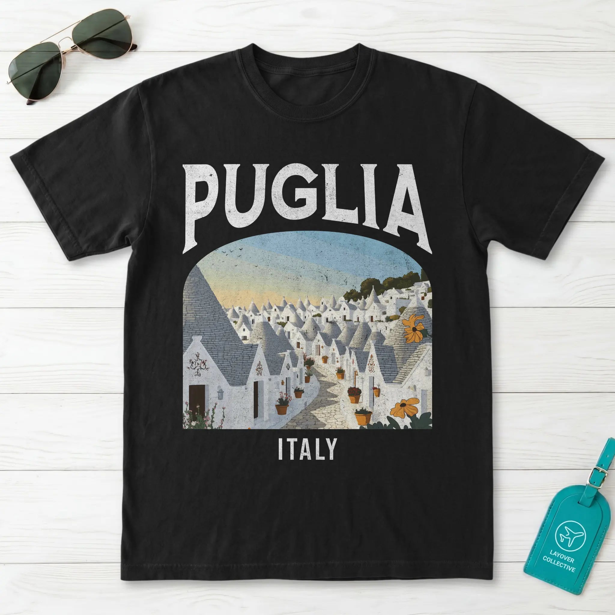 Puglia Italy Vintage Travel Poster T-Shirt