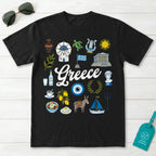 Greece Icons Graphic T-Shirt