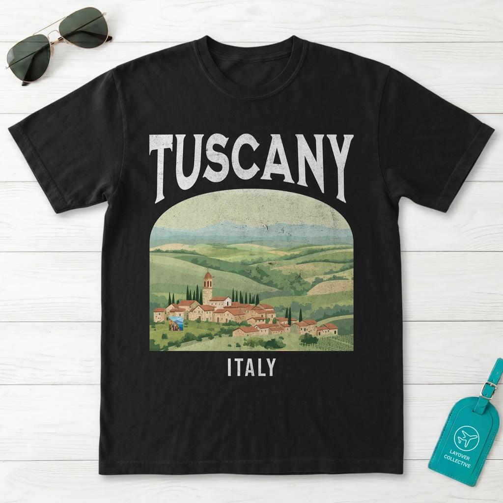 Tuscany Italy Vintage Travel Poster T-Shirt