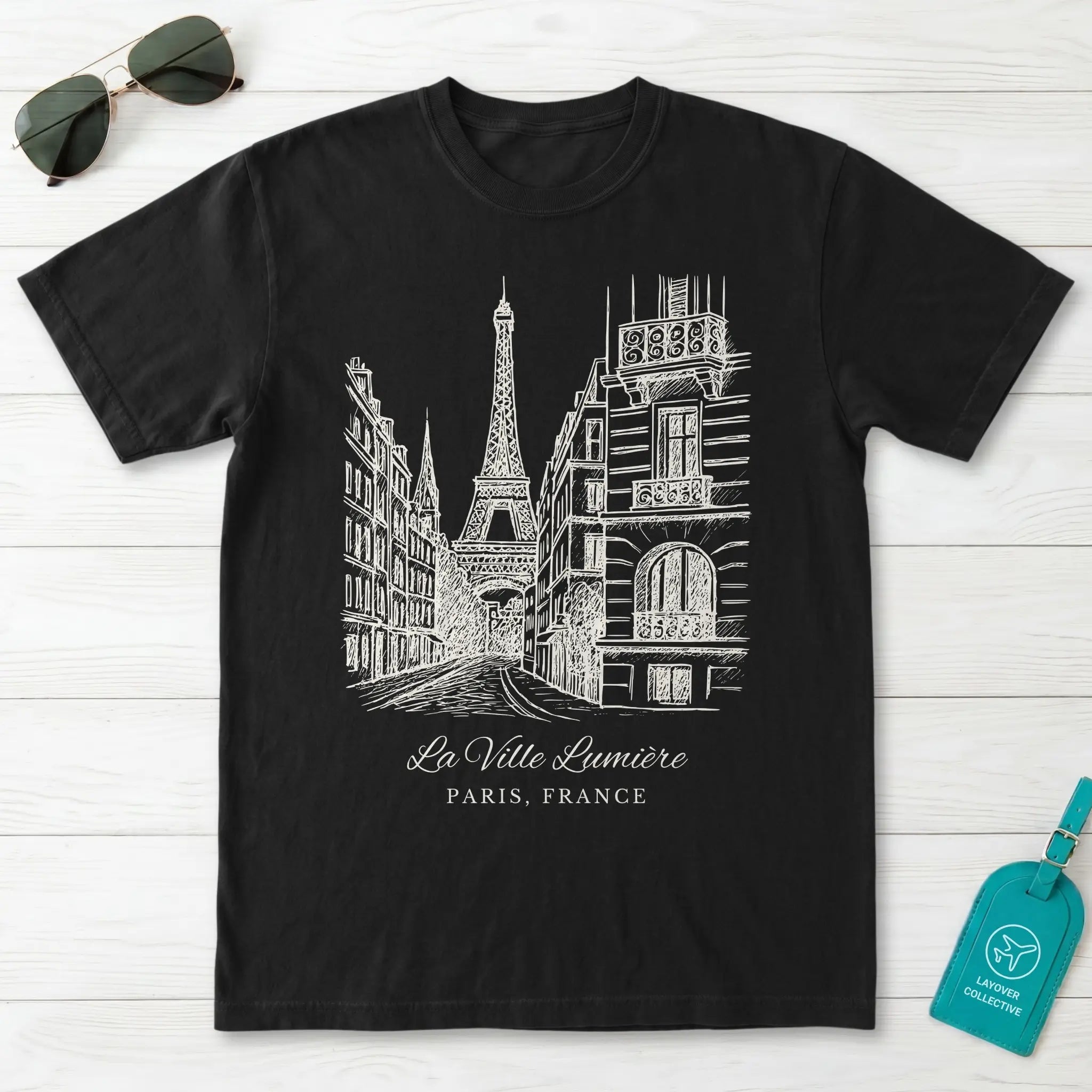 Paris Vintage Sketch T-Shirt