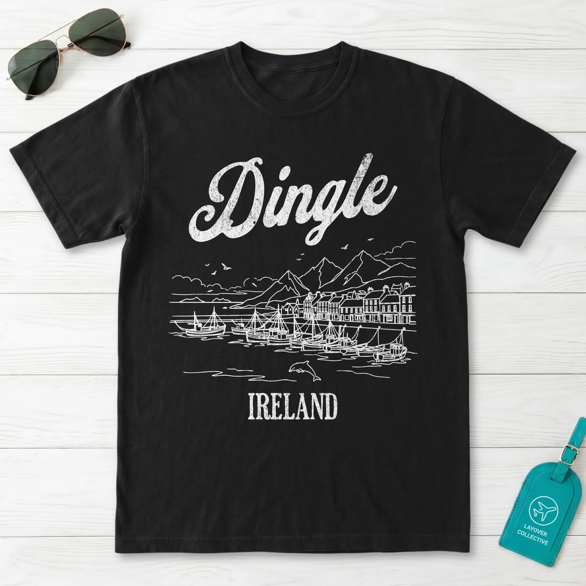 Dingle Ireland Line Art T-Shirt