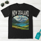 New Zealand Vintage Travel Poster T-Shirt