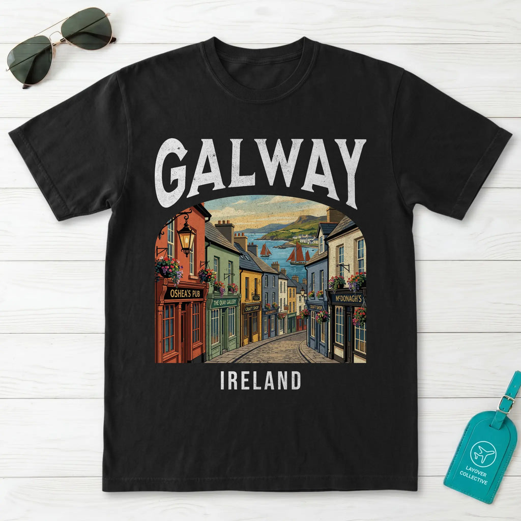 Galway Vintage Travel Poster T-Shirt