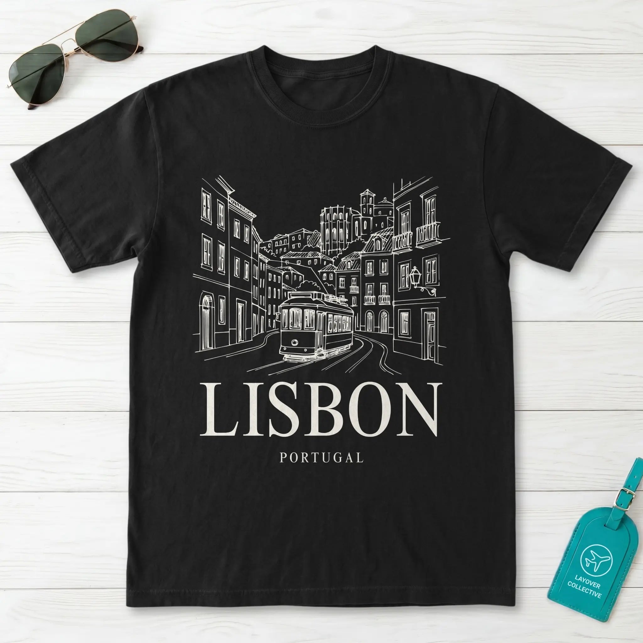 Lisbon Vintage Sketch T-Shirt