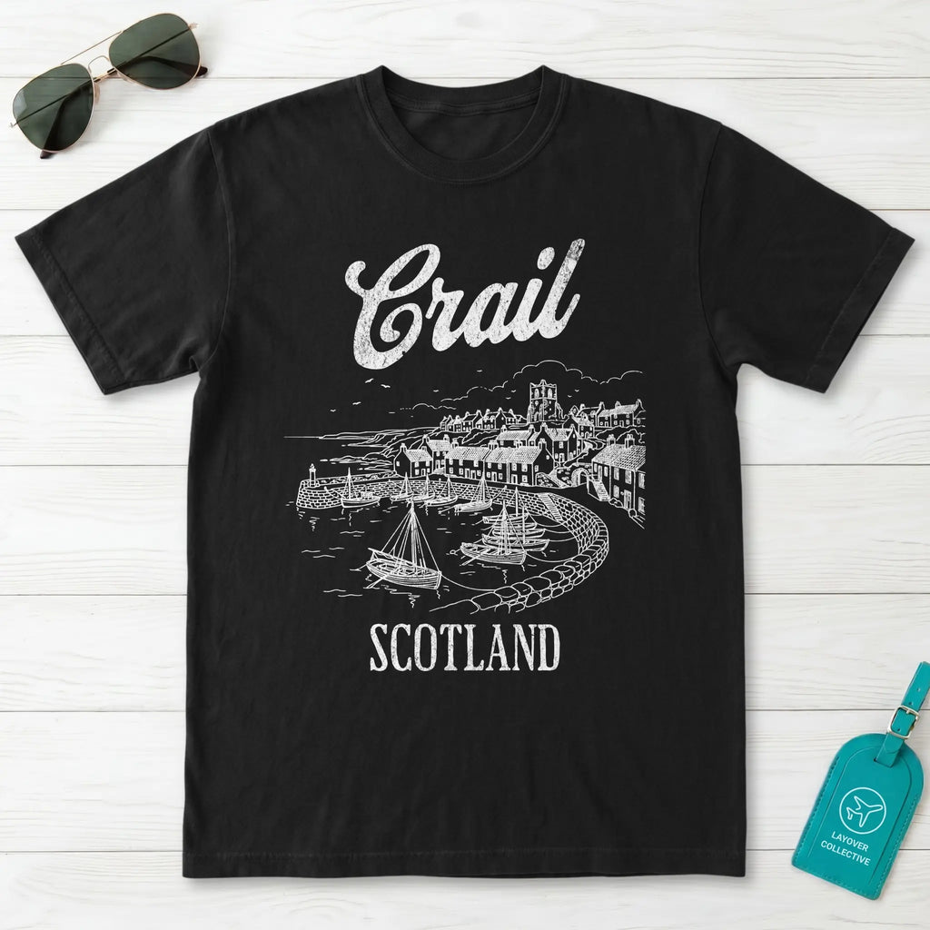 Crail Scotland Line Art T-Shirt
