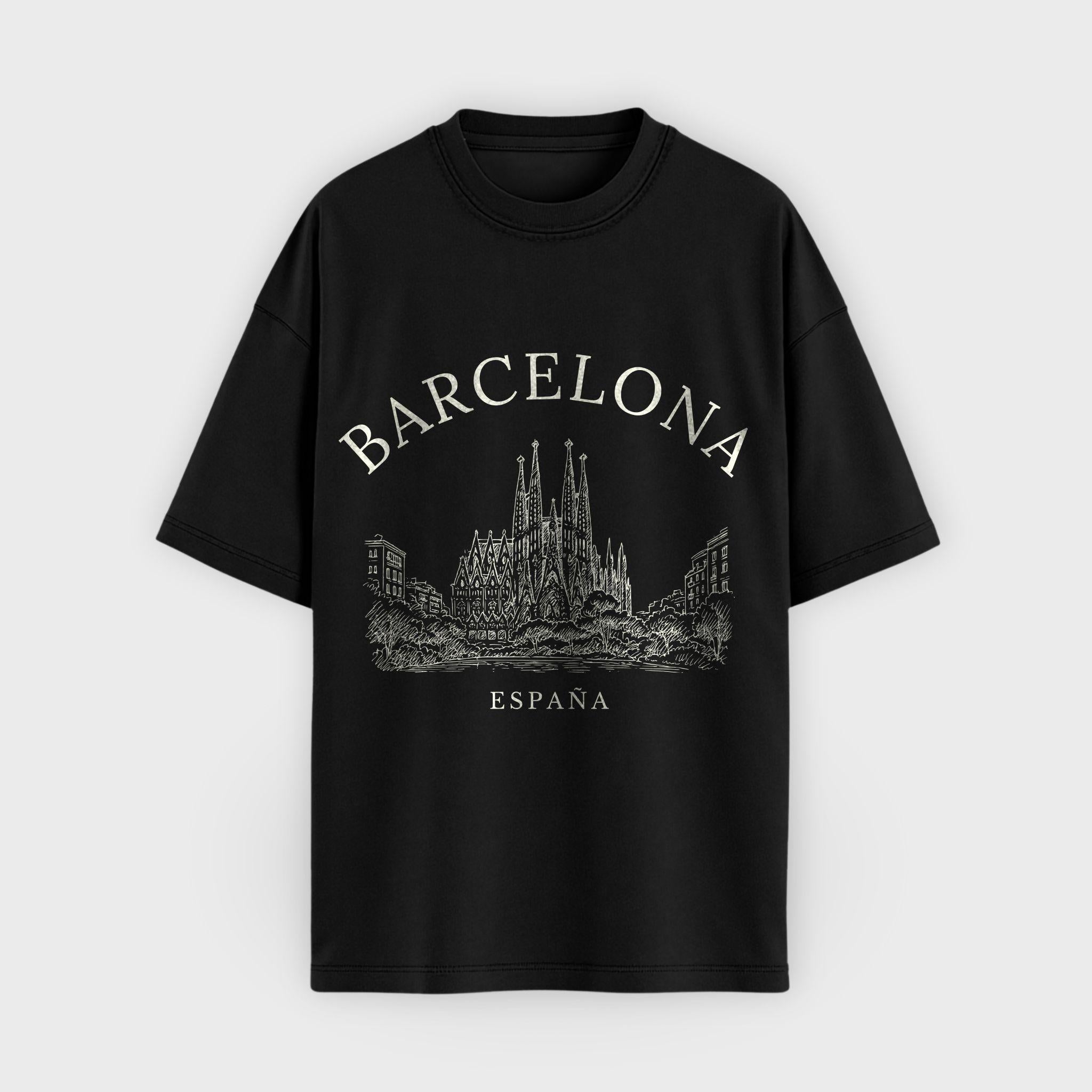 Barcelona Vintage Sketch T-Shirt