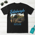 Edinburgh Retro Travel Poster T-Shirt