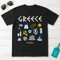 Greek Icons Doodle Graphic T-Shirt