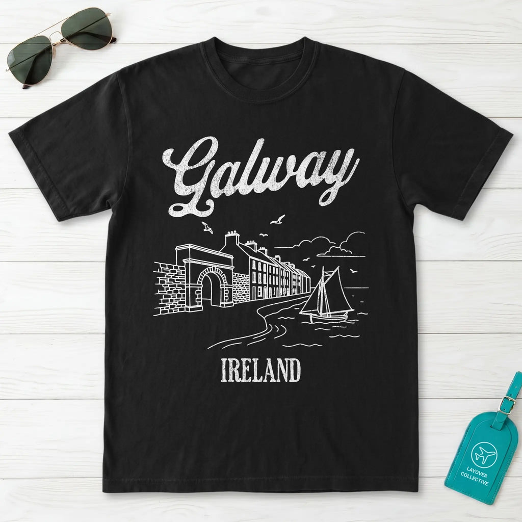 Galway Ireland Line Art T-Shirt