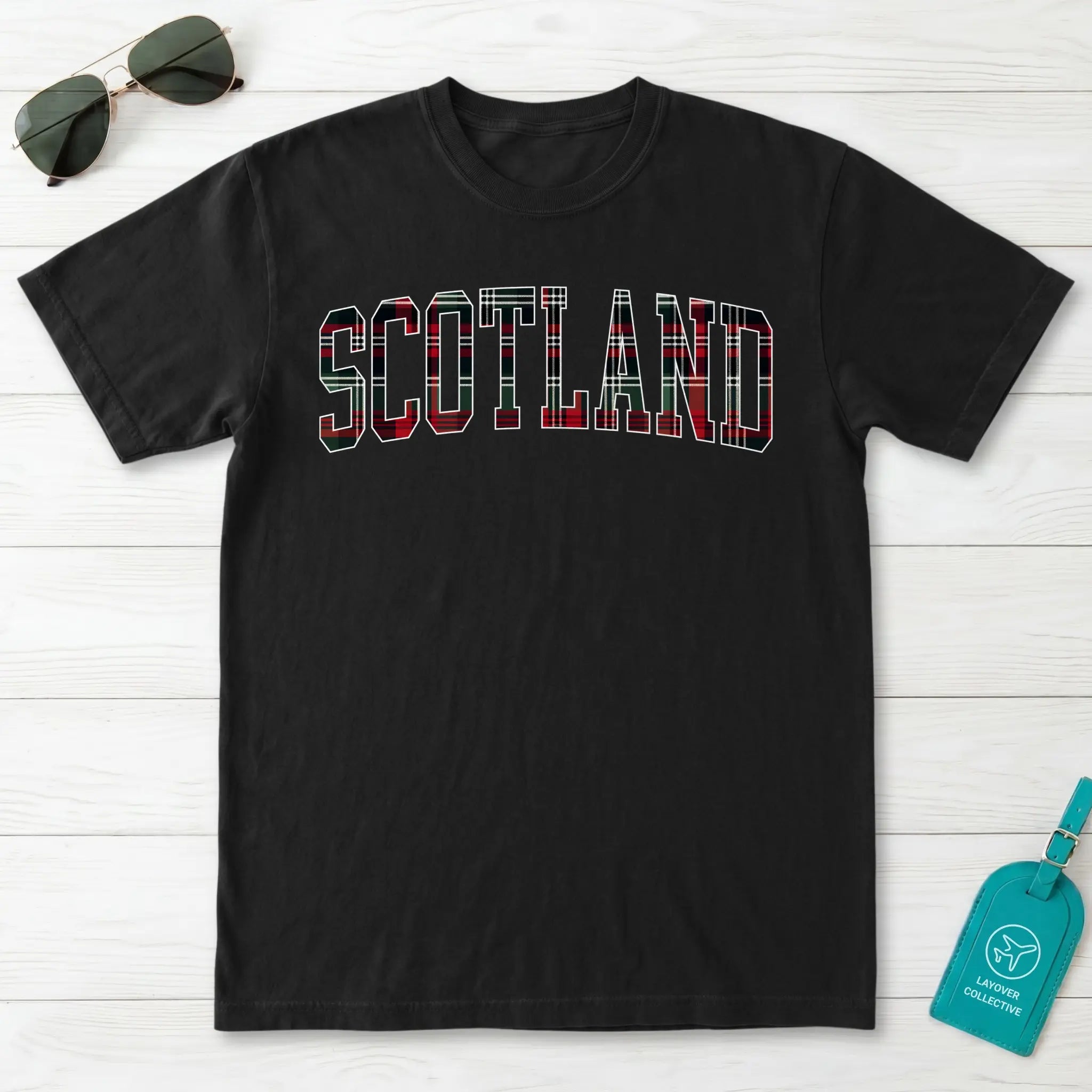 Scotland Tartan Letter T-Shirt
