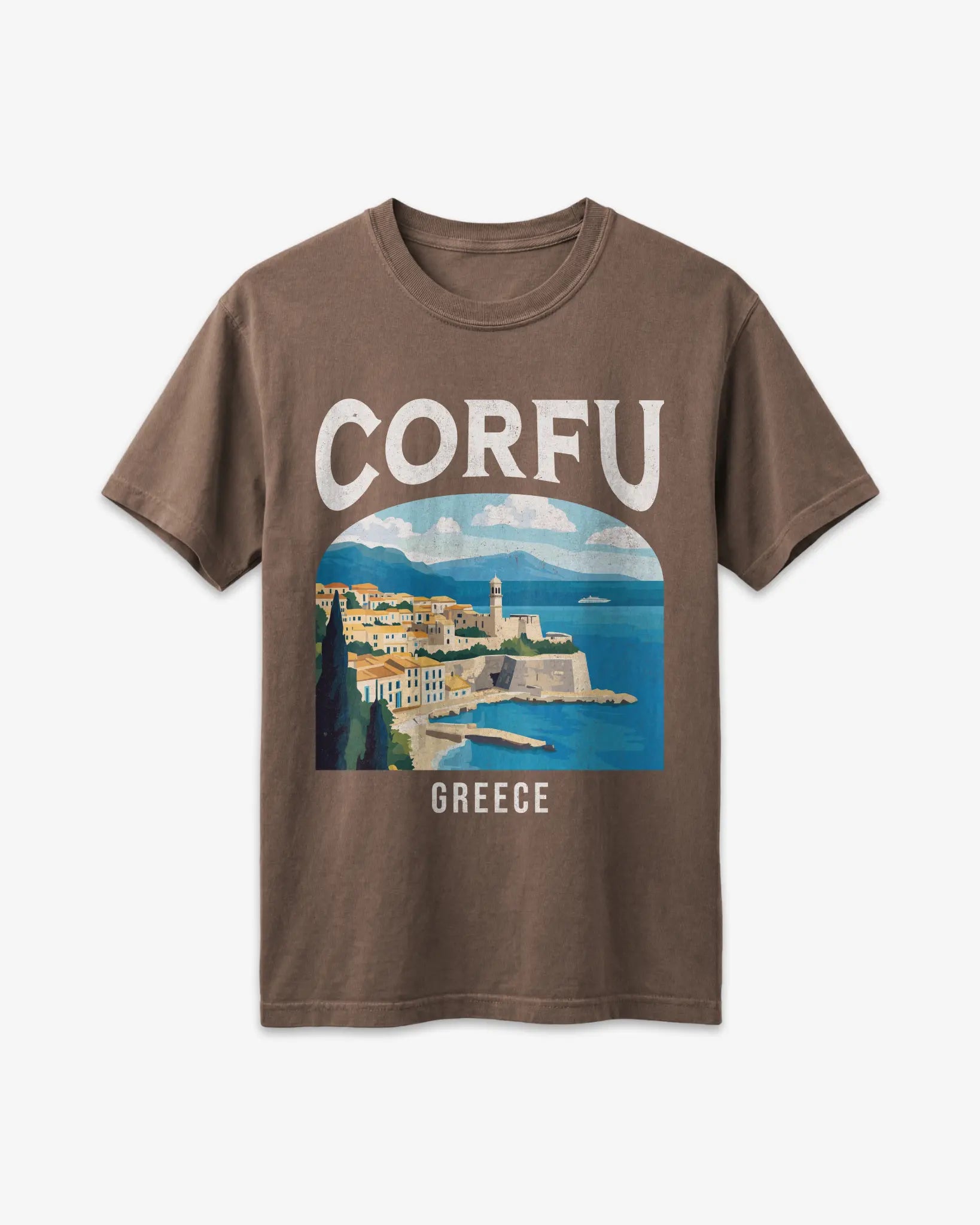 Corfu Greece Vintage Travel Poster T-Shirt