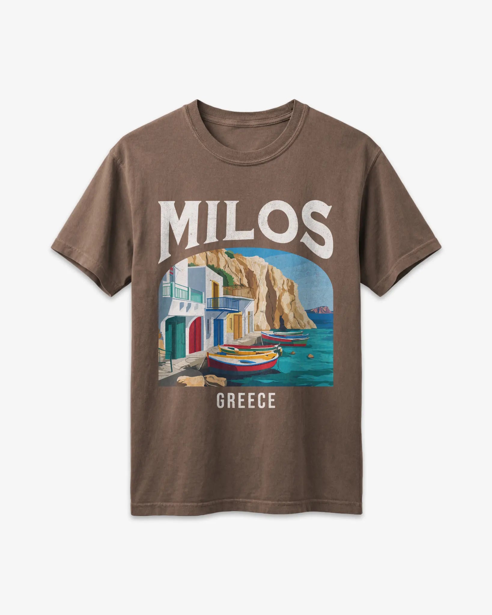 Milos Greece Vintage Travel Poster T-Shirt