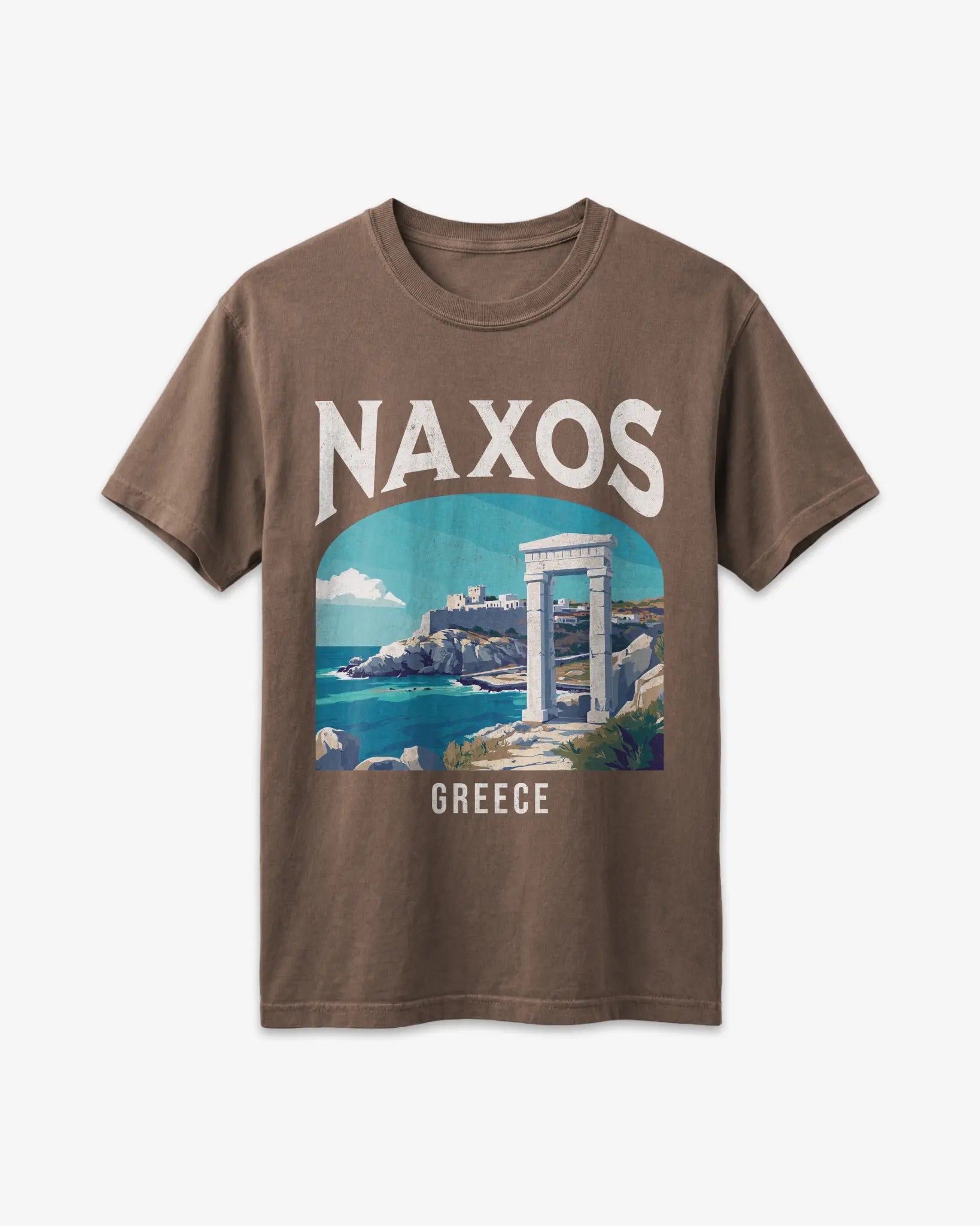 Naxos Greece Vintage Travel Poster T-Shirt