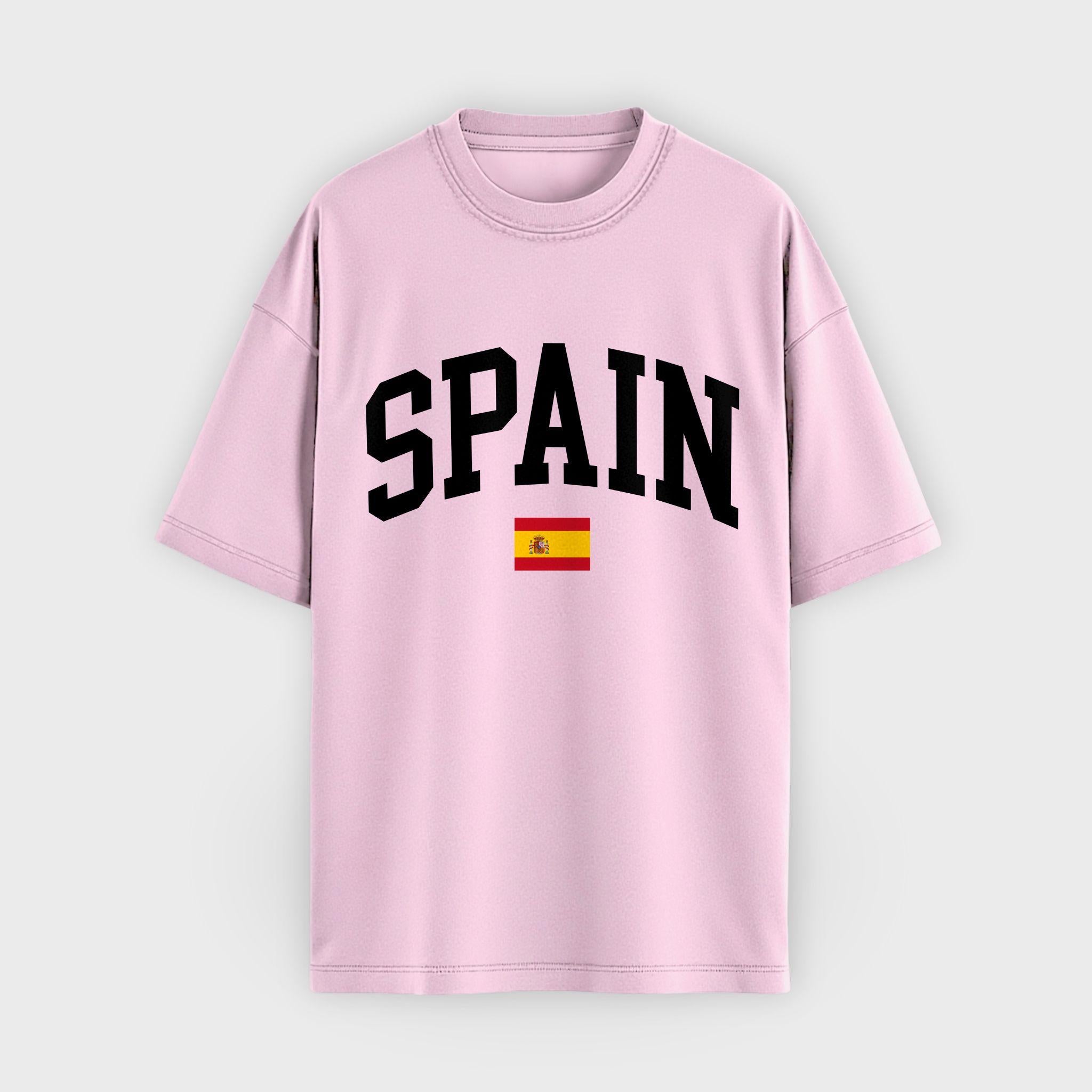 Spain Collegiate Flag T-Shirt