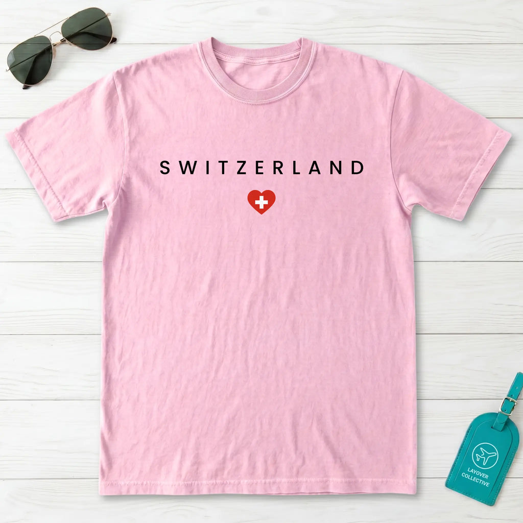 Switzerland Minimal Flag T-Shirt