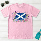 Scotland Saltire Floral Botanical T-Shirt