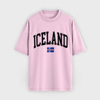 Iceland Collegiate Flag T-Shirt
