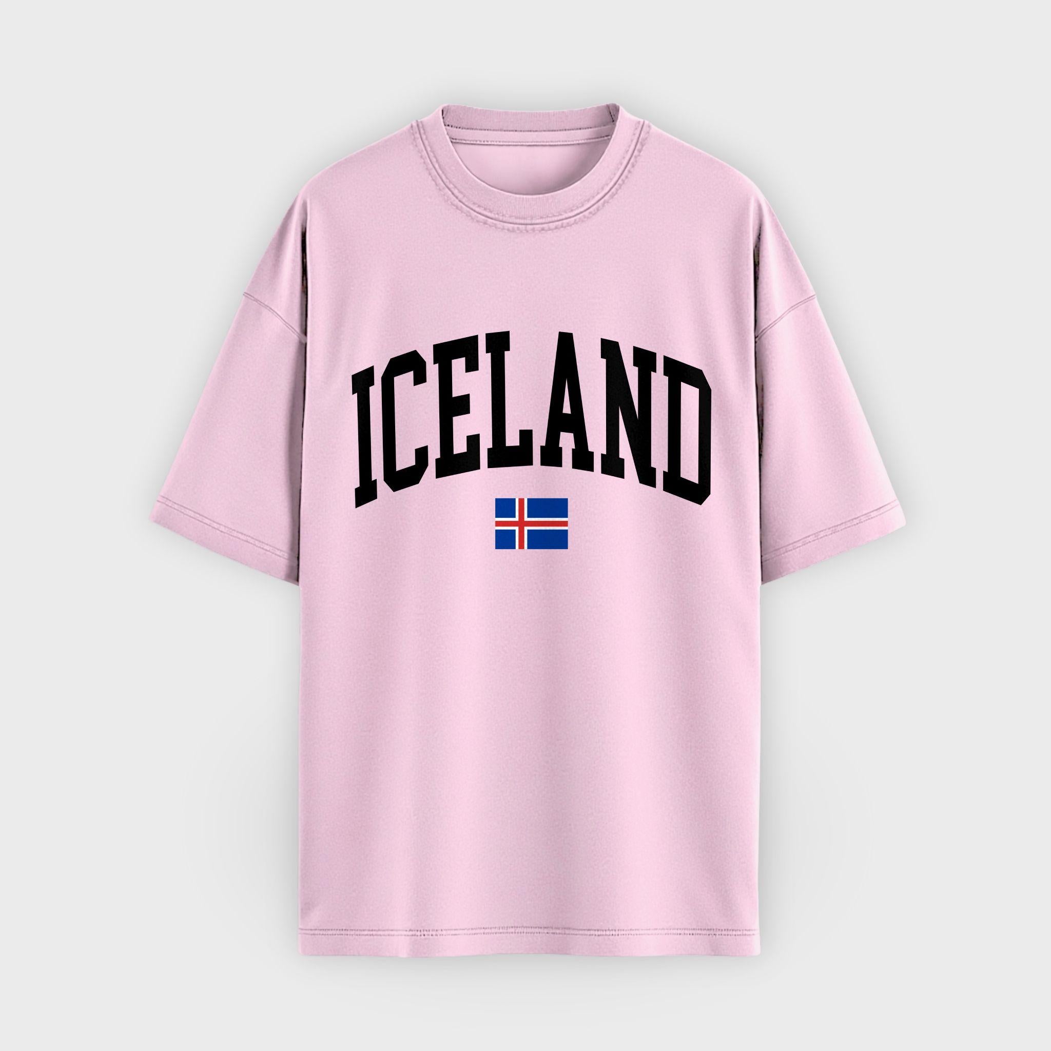 Iceland Collegiate Flag T-Shirt