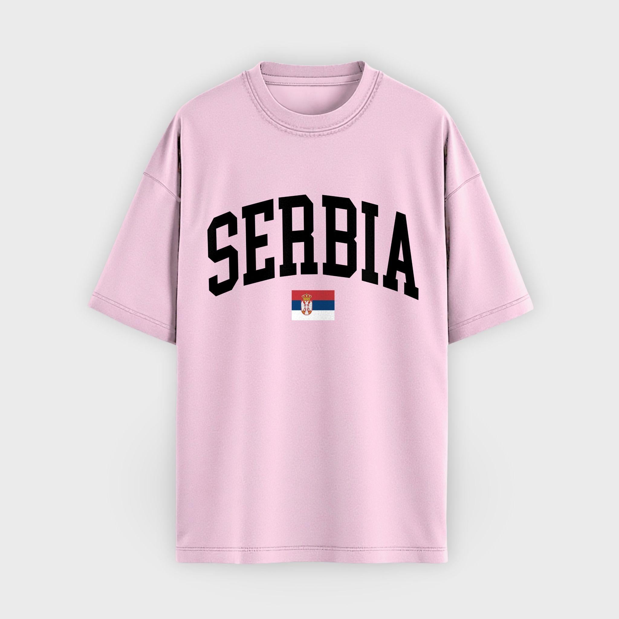 Serbia Collegiate Flag T-Shirt