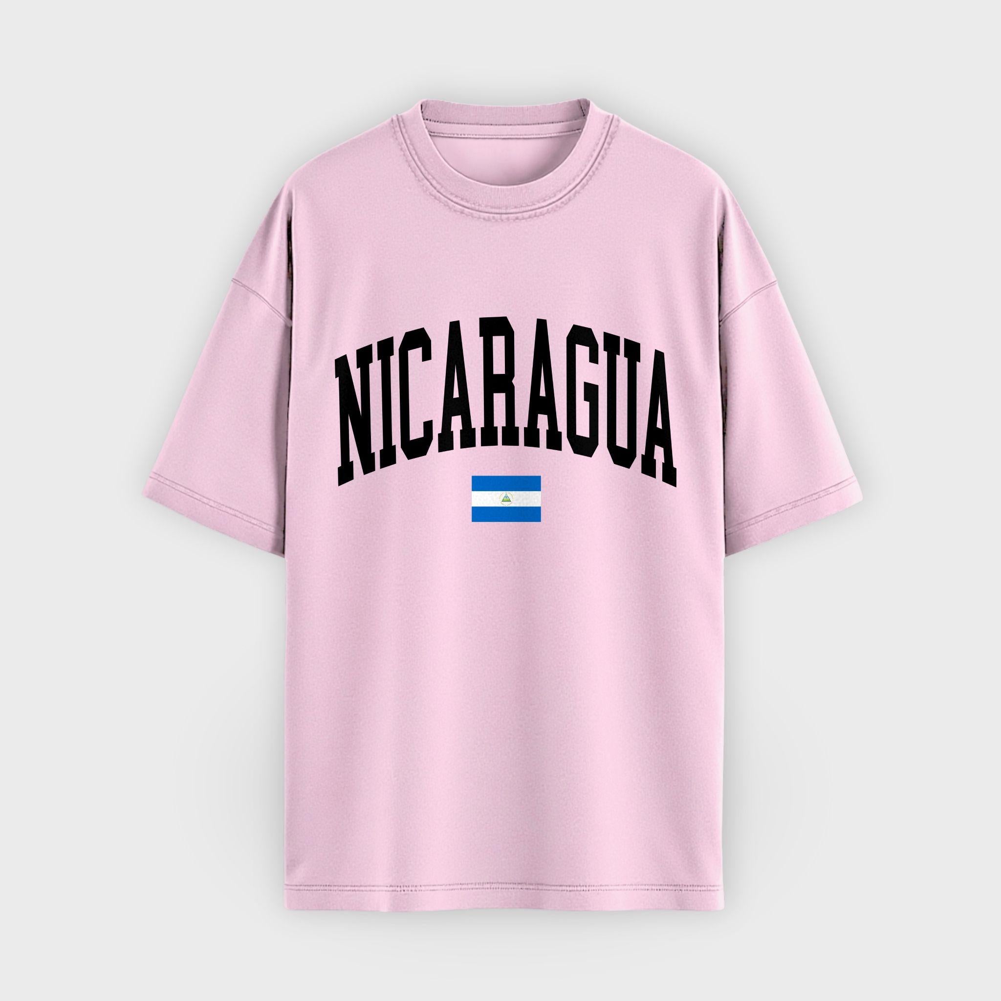Nicaragua Collegiate Flag T-Shirt