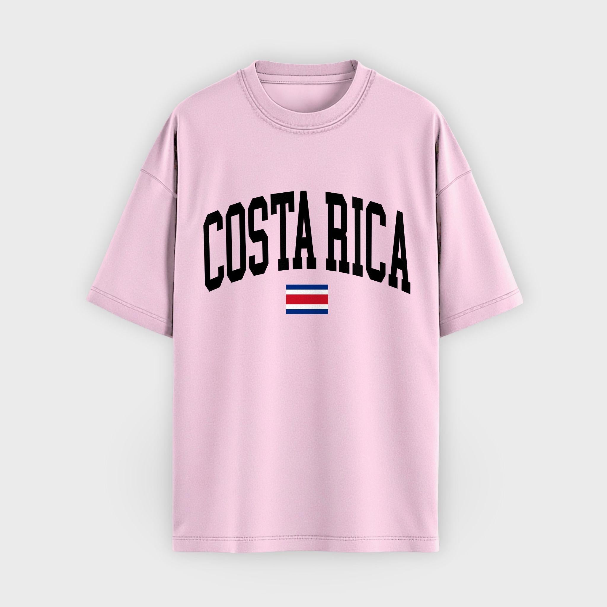 Costa Rica Collegiate Flag T-Shirt