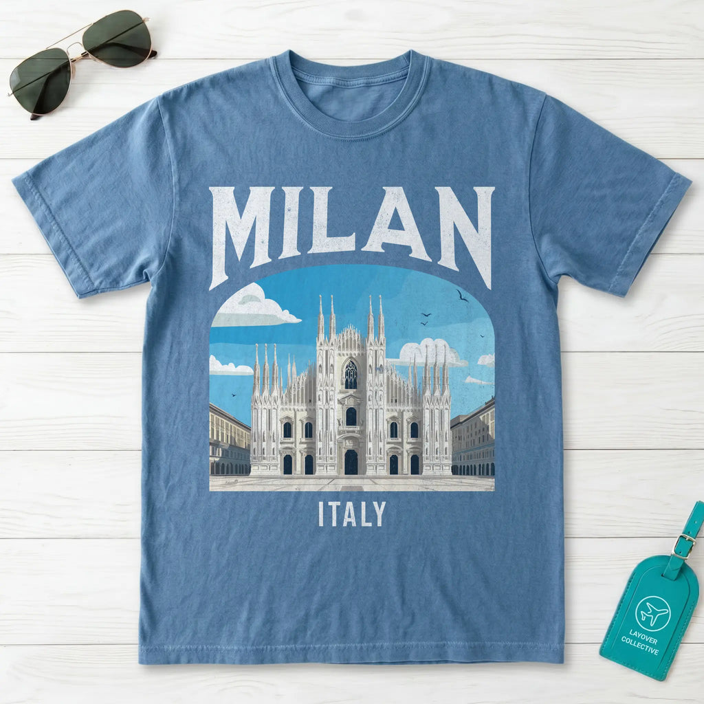 Milan Italy Vintage Travel Poster T-Shirt