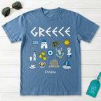 Greek Icons Doodle Graphic T-Shirt