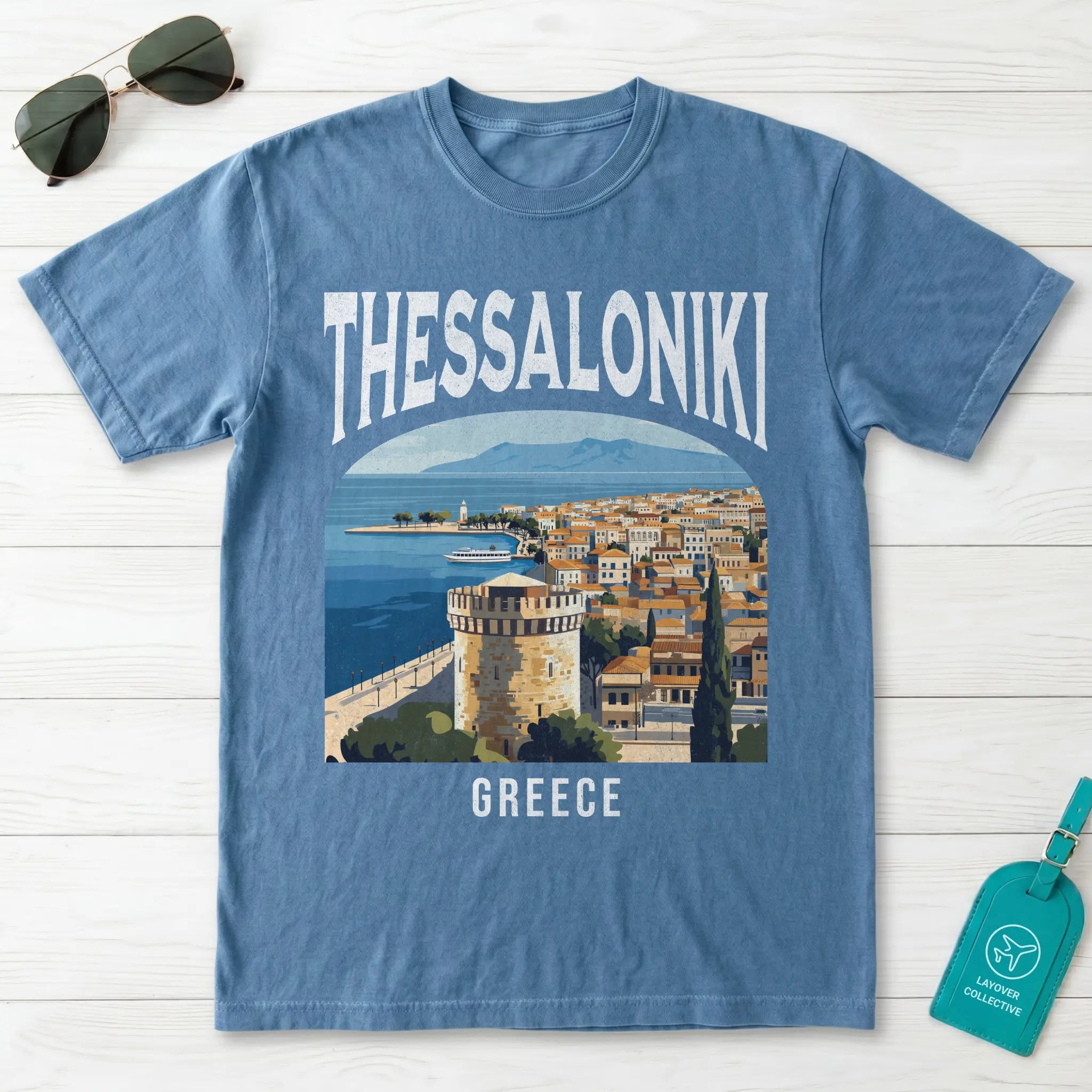 Thessalonki Greece Vintage Travel Poster T-Shirt
