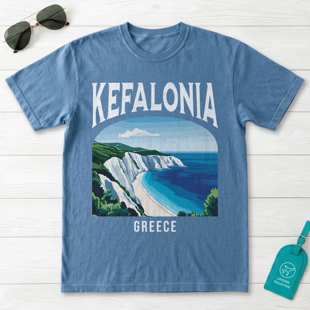 Kefalonia Greece Vintage Travel Poster T-Shirt