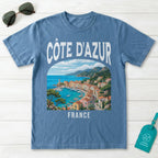 Côte d'Azur France Vintage Travel Poster T-Shirt