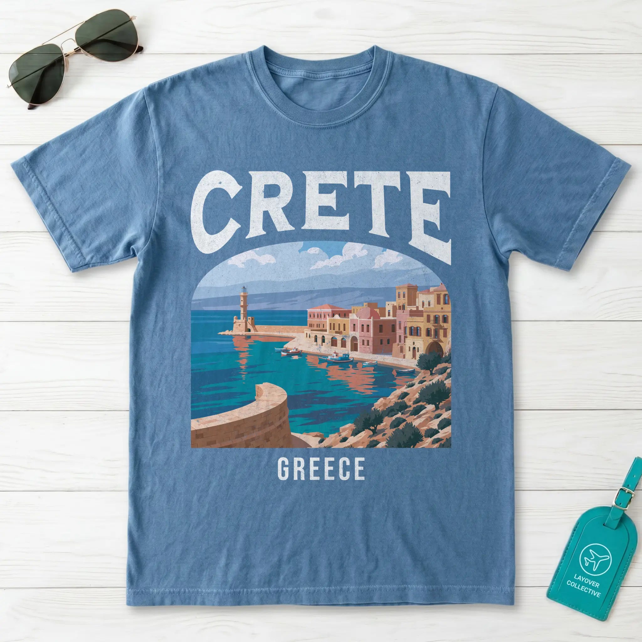 Crete Greece Vintage Travel Poster T-Shirt