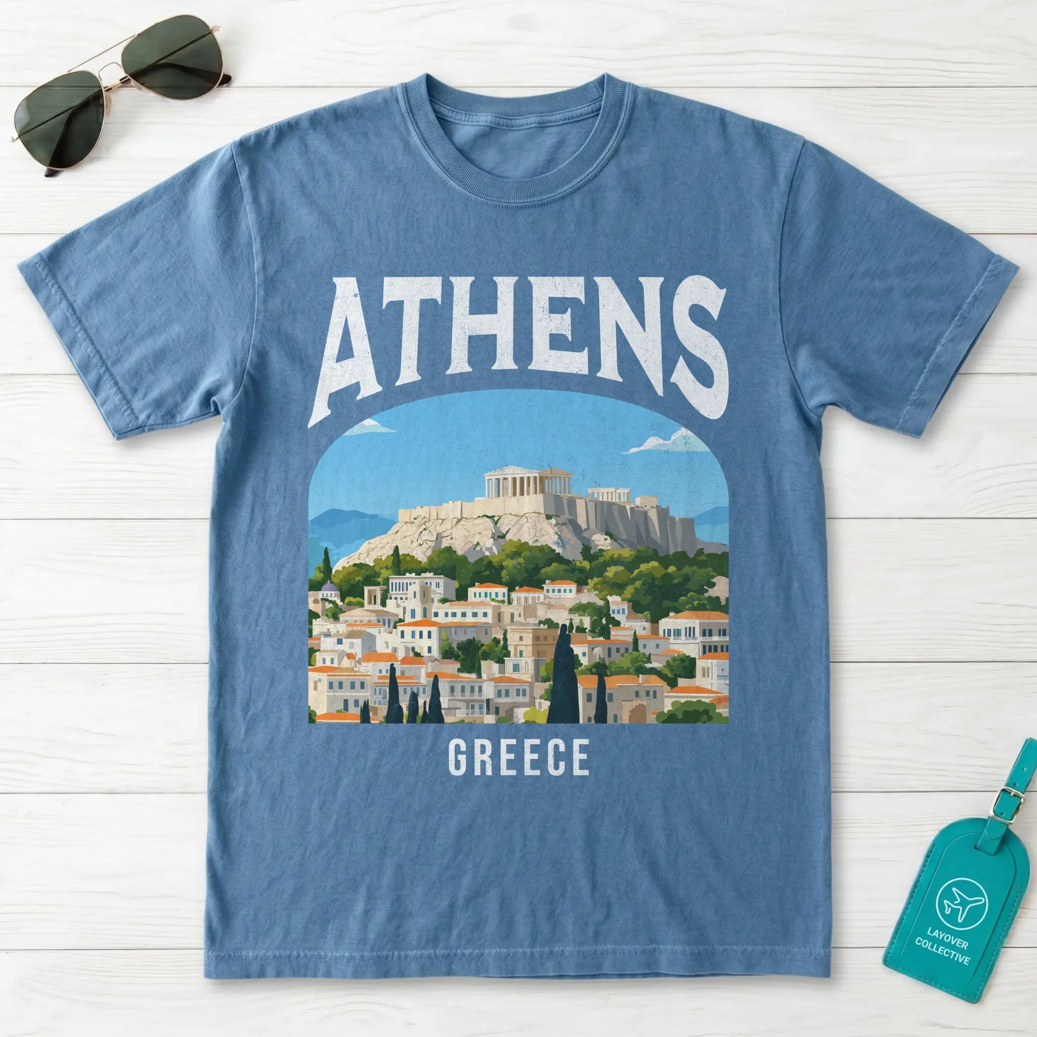 Athens Greece Vintage Travel Poster T-Shirt