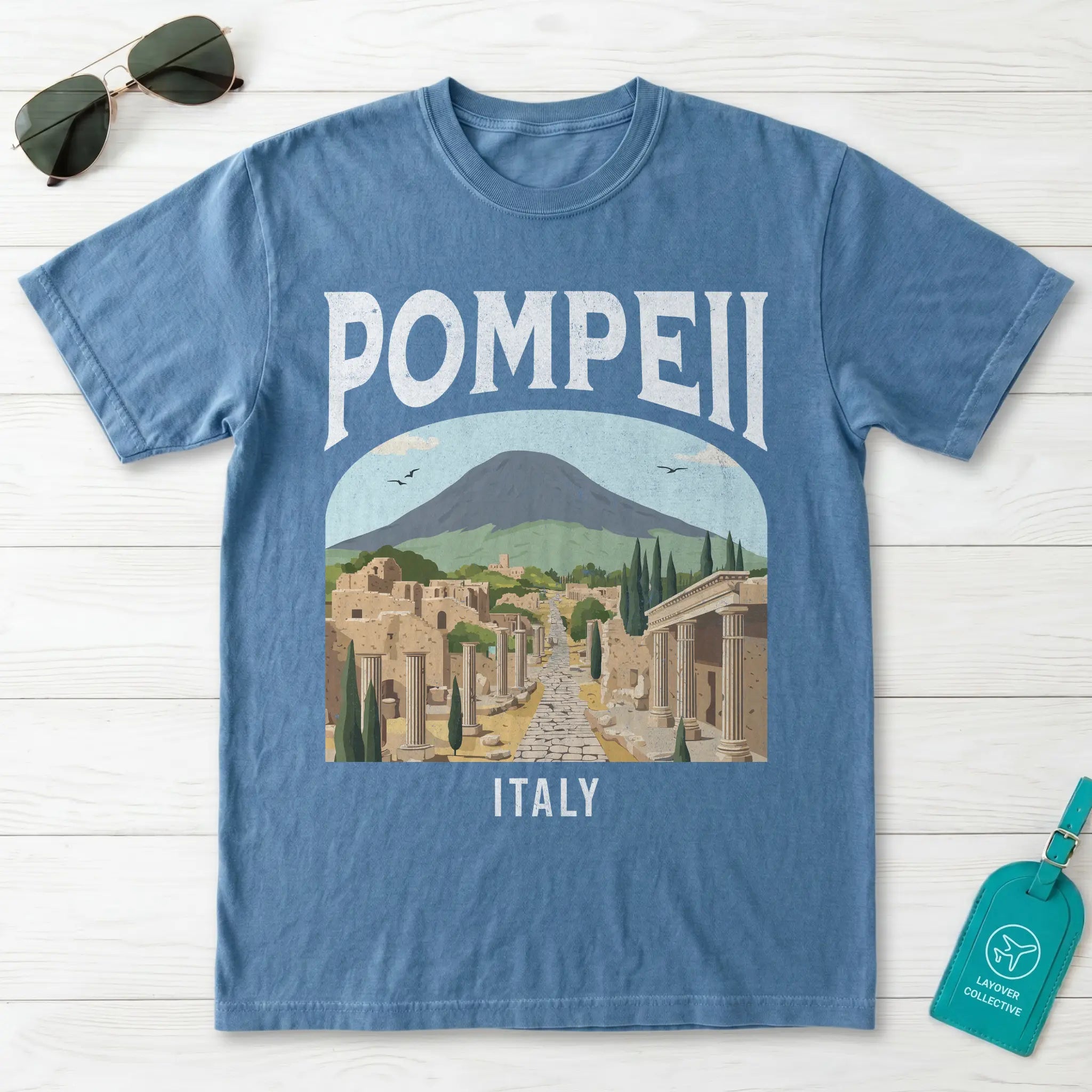 Pompeii Italy Vintage Travel Poster T-Shirt