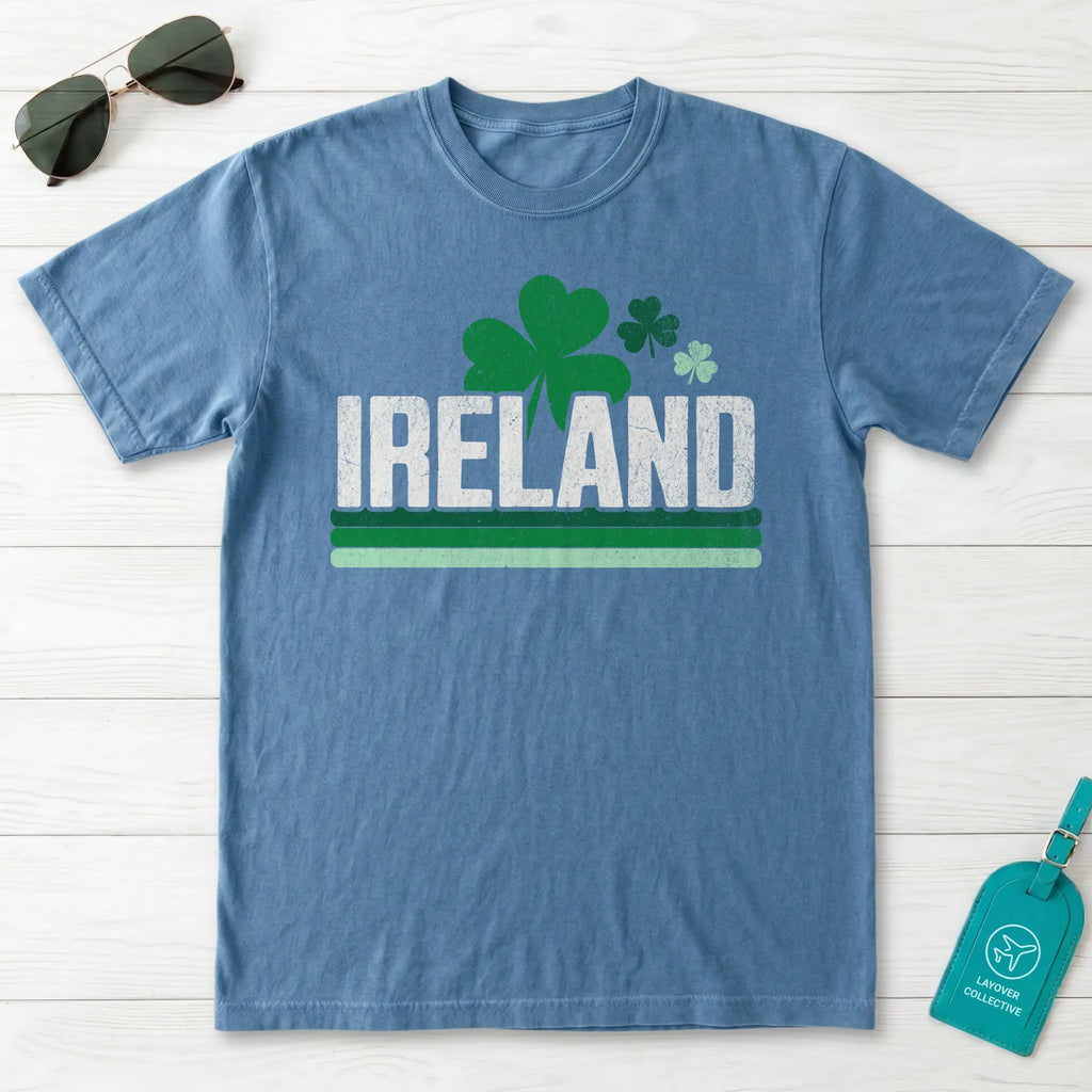 Ireland Retro Shamrock Stripe T-Shirt