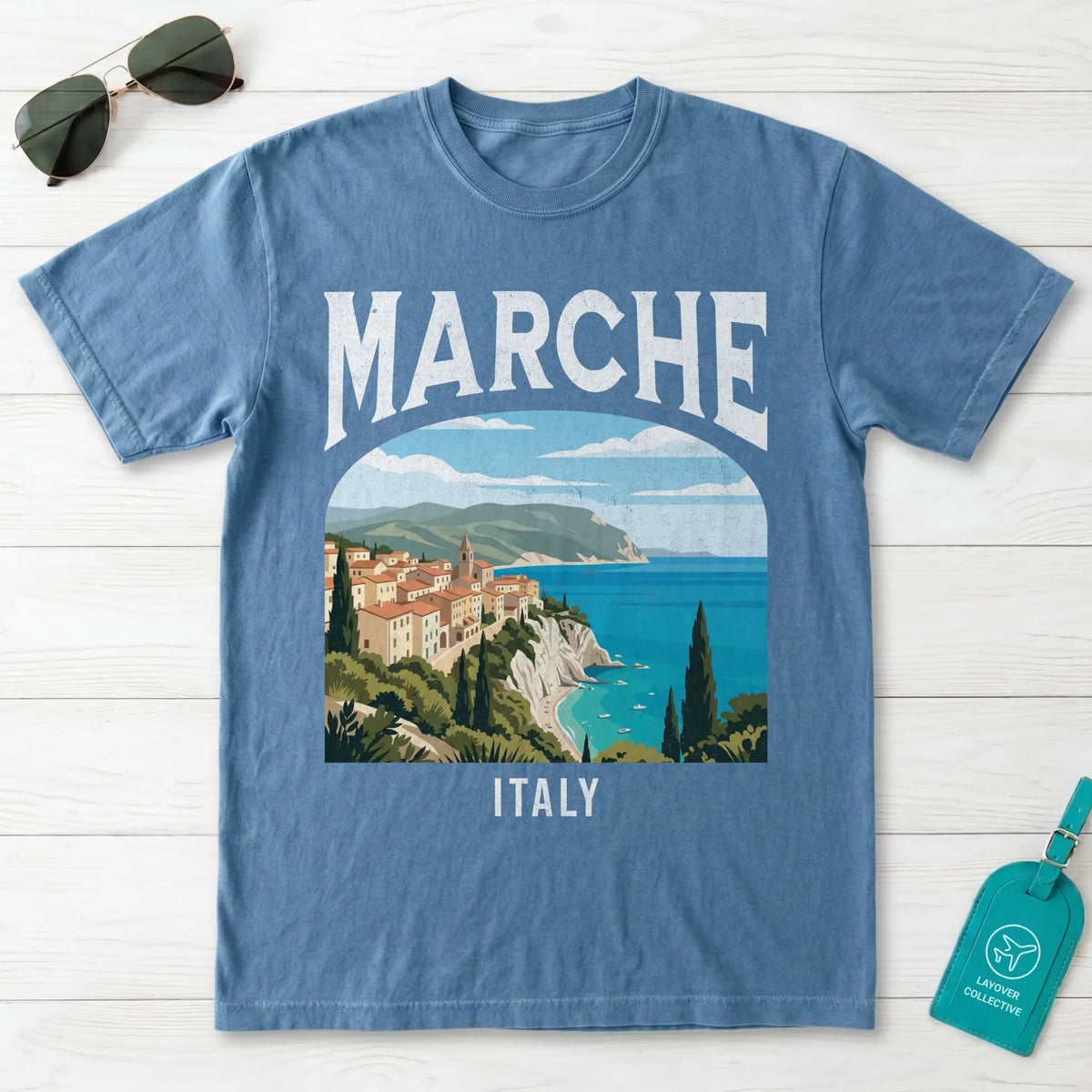 Marche Italy Vintage Travel Poster T-Shirt
