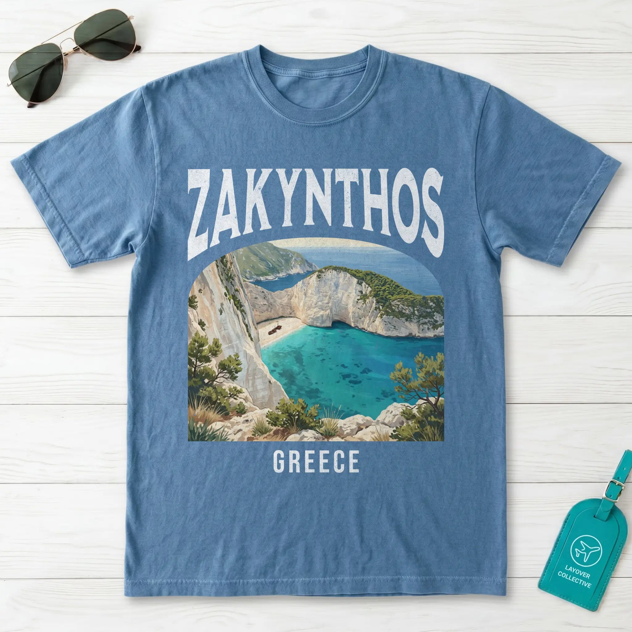 Zakynthos Greece Vintage Travel Poster T-Shirt