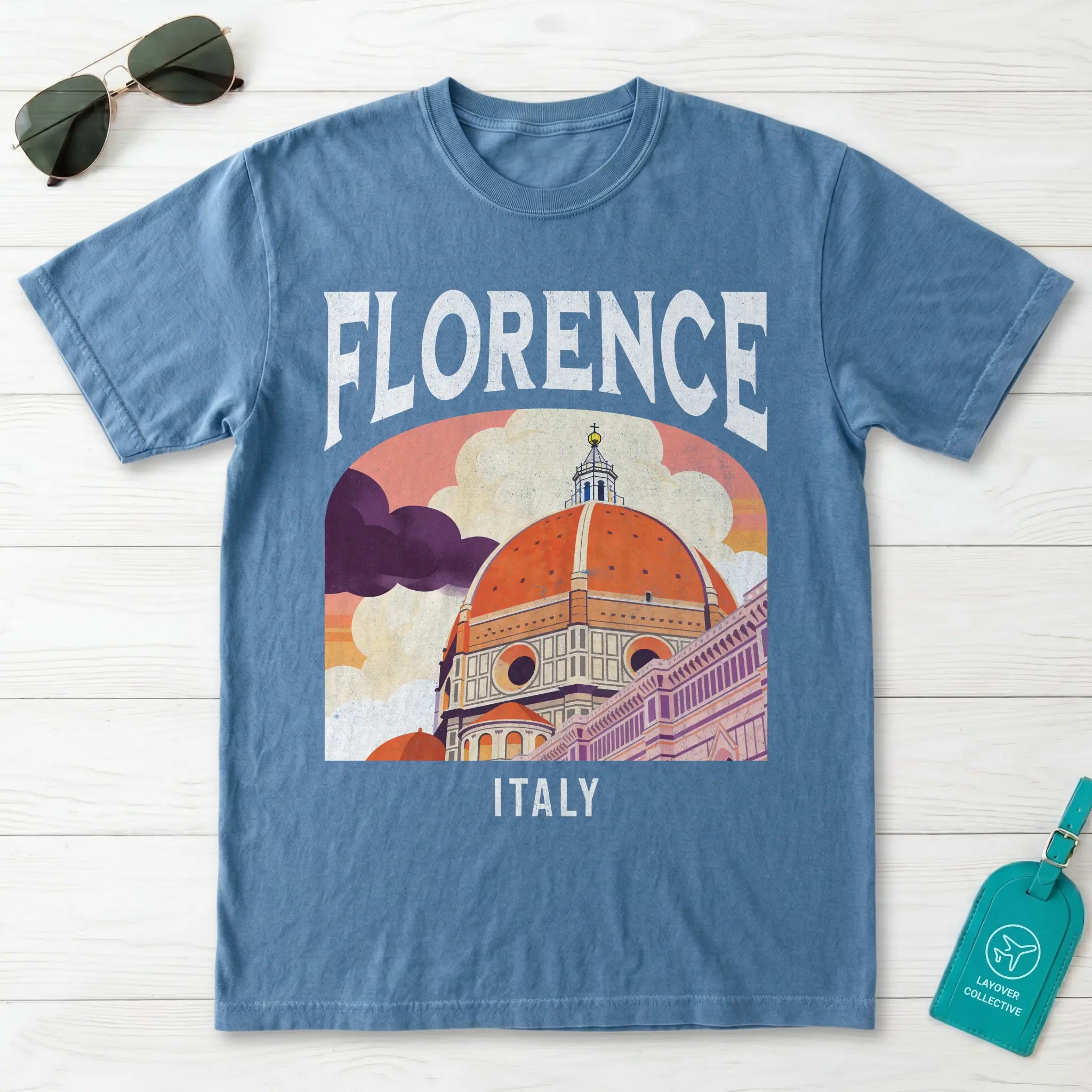 Florence Italy Vintage Travel Poster T-Shirt
