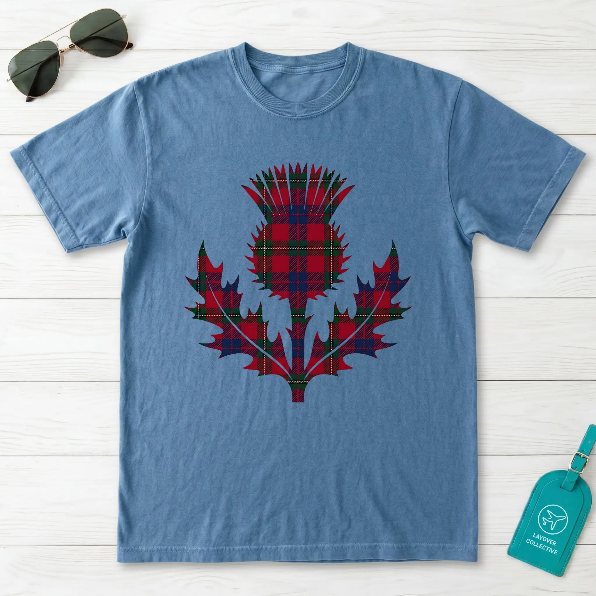 Tartan Thistle Scotland Graphic T-Shirt