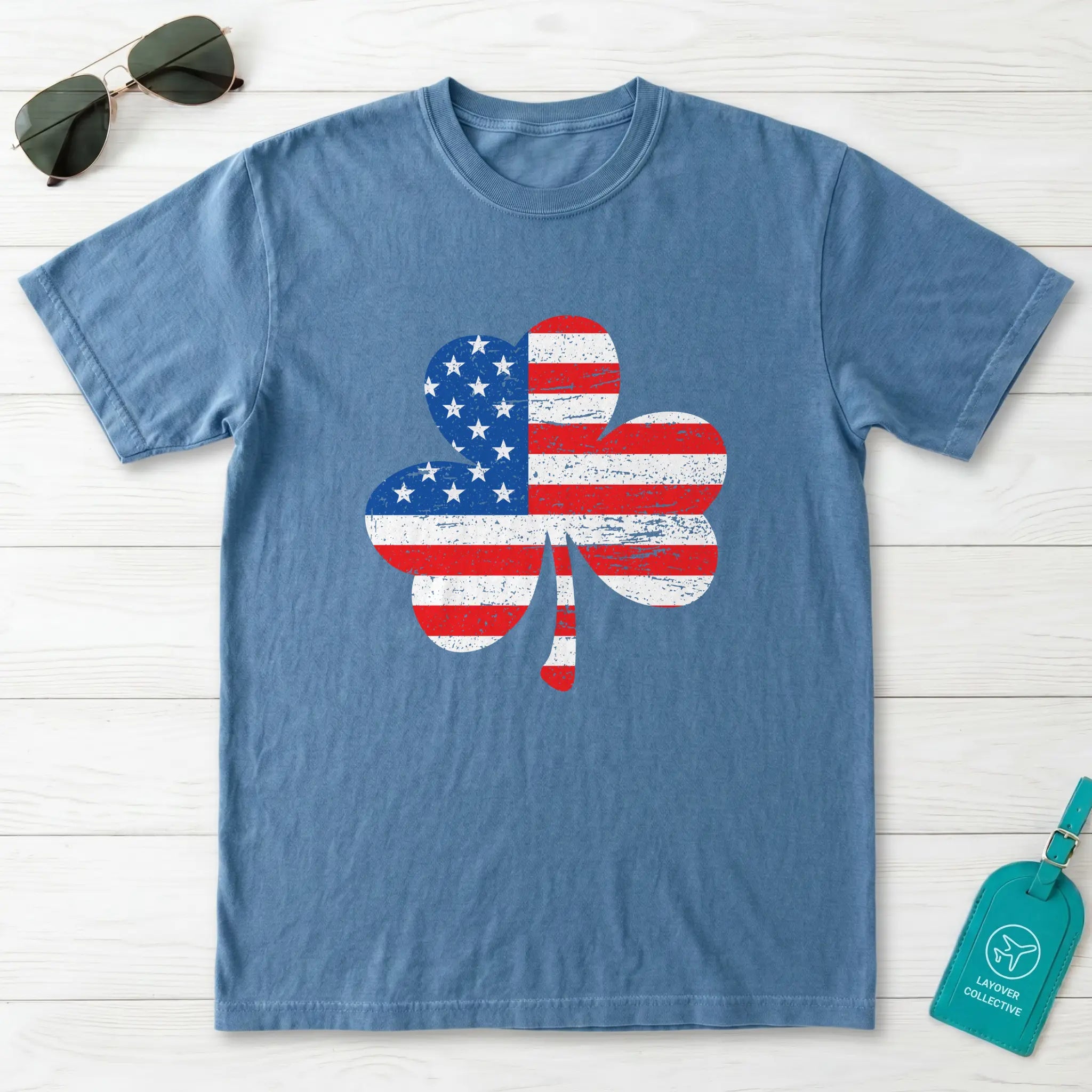 American Flag Shamrock T-Shirt