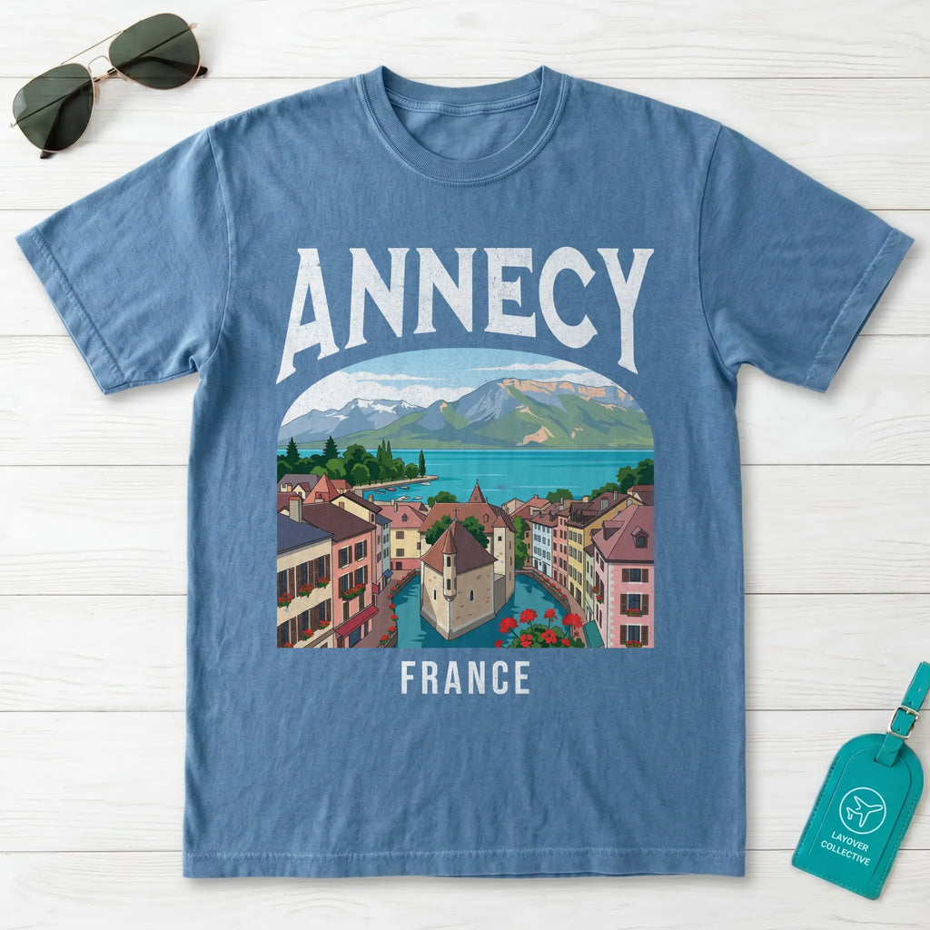 Annecy France Vintage Travel Poster T-Shirt