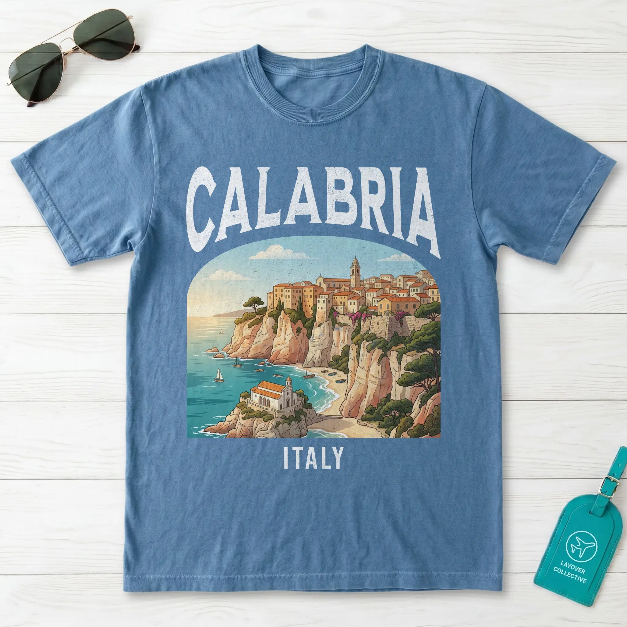 Calabria Italy Vintage Travel Poster T-Shirt