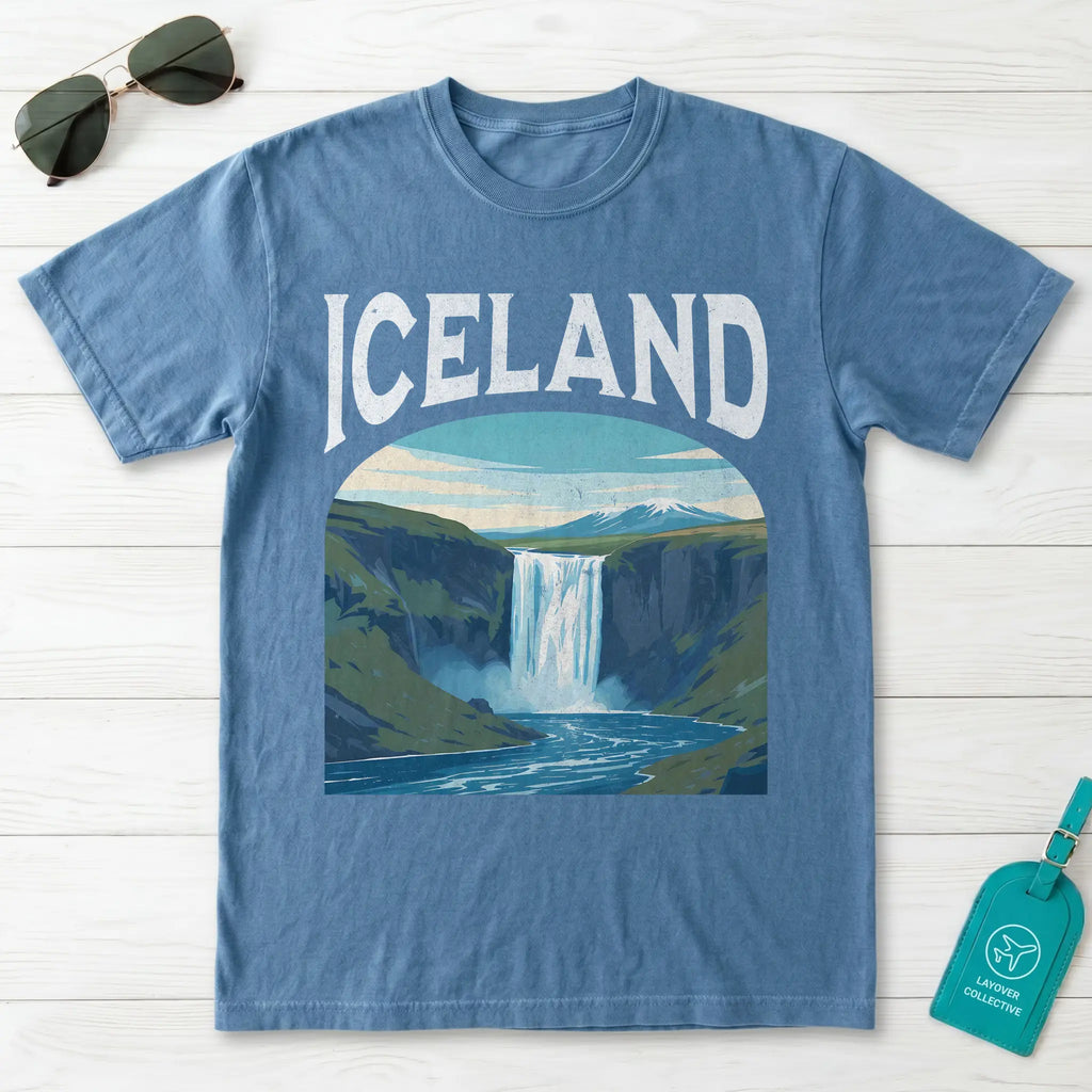 Iceland Vintage Travel Poster T-Shirt