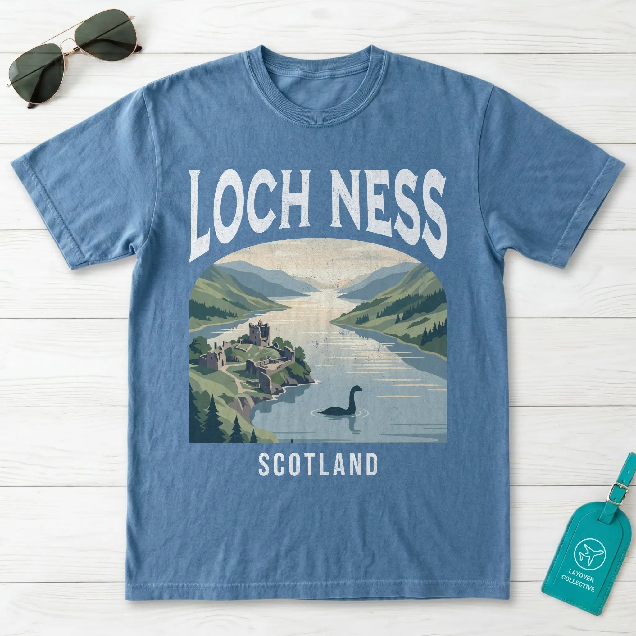 Loch Ness Vintage Poster Scotland T-Shirt