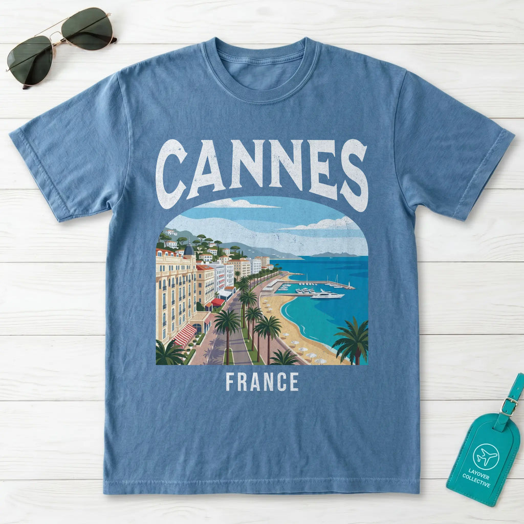 Cannes France Vintage Travel Poster T-Shirt