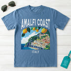 Amalfi Coast Italy Vintage Travel Poster T-Shirt