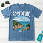 Portofino Italy Vintage Travel Poster T-Shirt