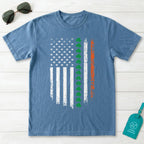 Irish American Flag Shamrock T-Shirt