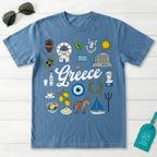 Greece Icons Graphic T-Shirt