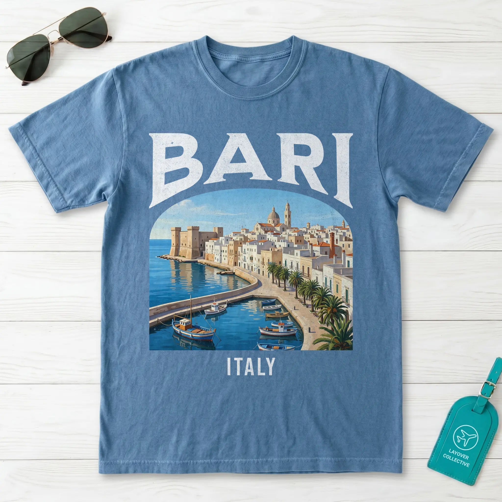 Bari Italy Vintage Travel Poster T-Shirt